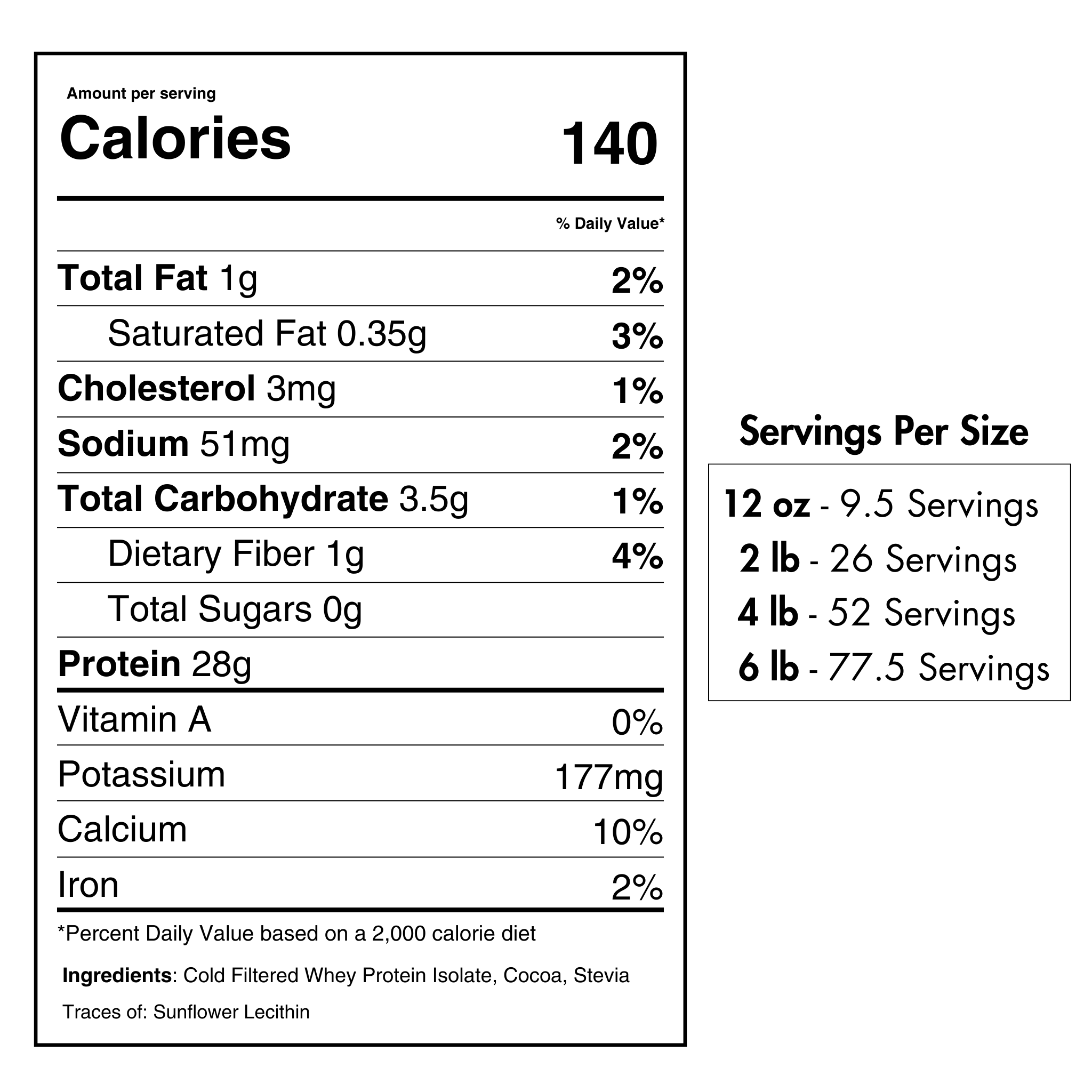 Chocolate Whey Isolate Protein Powder 