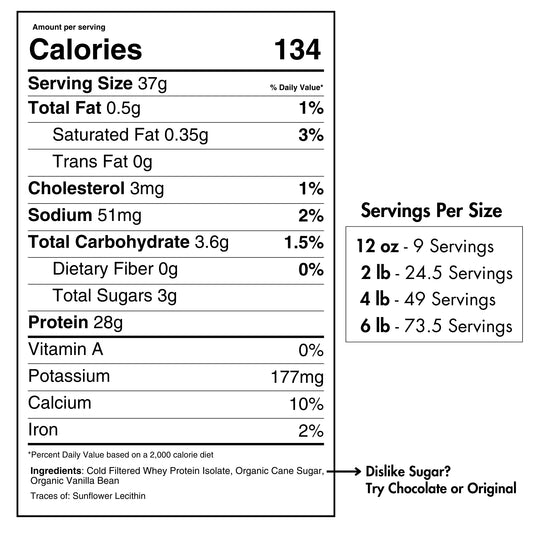 Whey Protein Isolate with Organic Vanilla